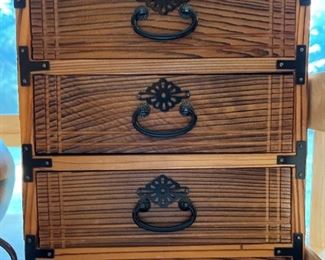 3 wooden drawers