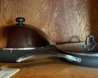 Circulon wok/lid & Calphalon skillet/lid.  Both brand new 