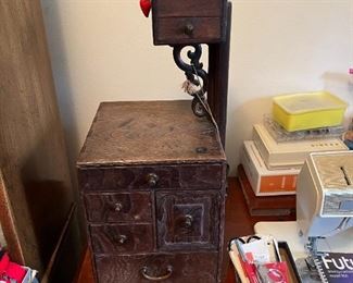 Antique Japanese sewing box