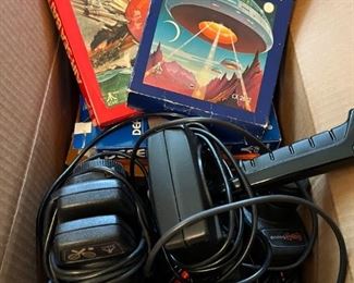 Atari games and controllers.  No machine.  Sold as a lot.
