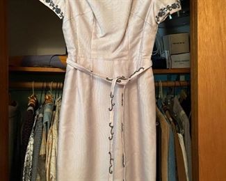 Silk dress with beading