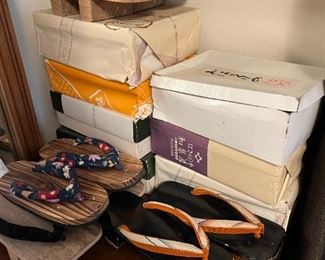 Japanese geta shoes - most new in box