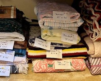 Lots of nice blankets, bedspreads, including a nice chenille