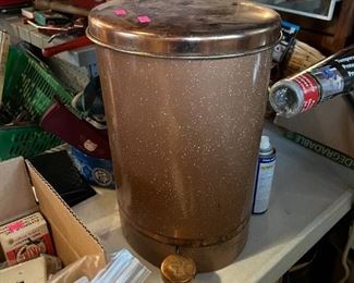 Copper Beauty Can flip lid trash can