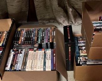 4 boxes DVDs