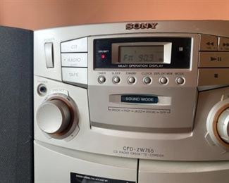 Sony cd  radio cassette corder