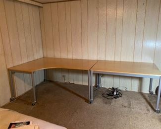 Several home office workspace desks