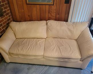 Leather sleeper sofa couch