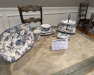 222 Fith Ave China Collection. “ Adelaide Blue”. 99 pieces.