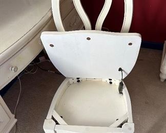 5 Pc Smartstuff "Gabriella" Collection White Girls Bedroom Set. Twin Bed , Nightstand (Night Stand opens in the back with a charging station) Desk with Hutch and Storage Chair. Tall Armoir with Mirror and Jewerly Hangers.