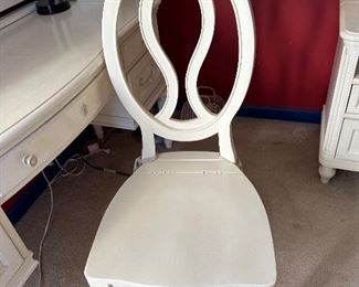 5 Pc Smartstuff "Gabriella" Collection White Girls Bedroom Set. Twin Bed , Nightstand (Night Stand opens in the back with a charging station) Desk with Hutch and Storage Chair. Tall Armoir with Mirror and Jewerly Hangers.