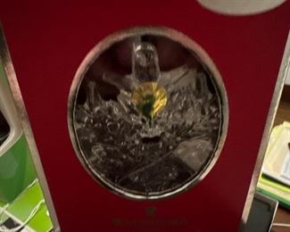 2013 Waterford Snowcrest Pierced Ornament iwth eanhancer. New In Box