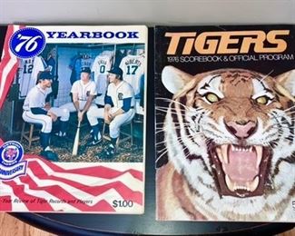 1976 Detroit Tigers yearbook and program