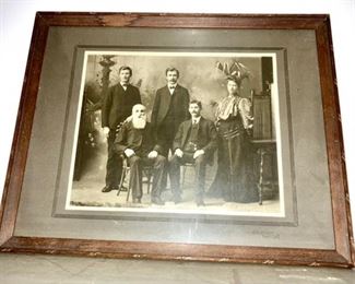 Antique family photo 8x10 in frame