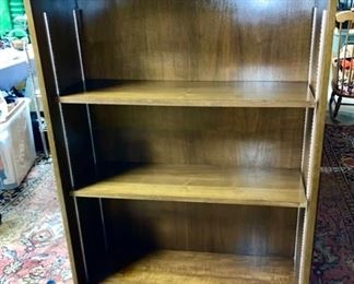 Wooden bookcase w/ adjustable shelves