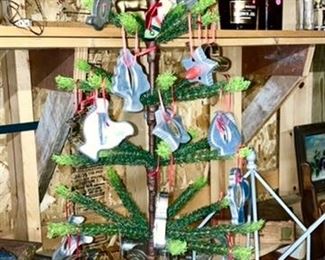 Cookie cutter ornaments, tree for display only