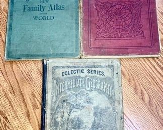 Antique World Atlases and Michigan Edition Intermediate Geography Eclectic Series (great Michigan history)