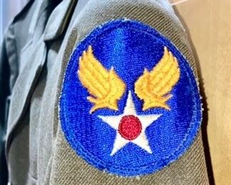 WWII 2 piece Army Air Corps Uniform with patch (close up picture of patch)