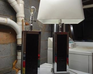 Pair of Lamps (1 shade went oops!)