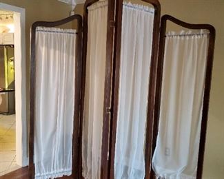 Antique Four-section Wood Screen $150