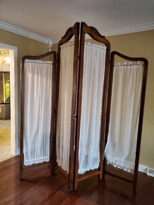 Antique Four-section Wood Screen $150
