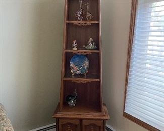 Mid Century Corner Cabinet or Display Shelf