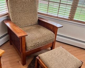 Bassett Mission Style Chair and Ottoman