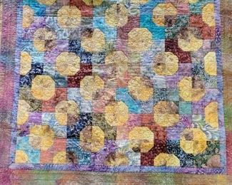 Quilted 36"x36" hexagon square