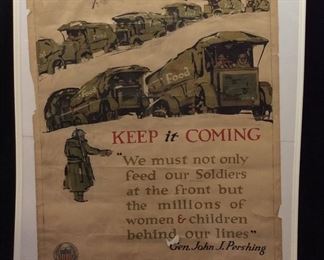 1918 WWI KEEP IT COMING PROPAGANDA POSTER