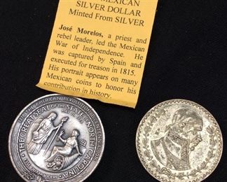 SILVER COINS, OLD MEXICAN SILVER COIN