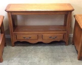 3 PIECES BASSETT FURNITURE, SIDE TABLE,