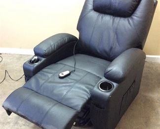 BLUE ELECTRIC LIFT RECLINER CHAIR