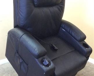 BLUE ELECTRIC LIFT RECLINER CHAIR