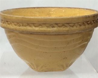 EARLY YELLOW WARE BOWL, 9 1/2in WIDE