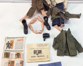 TWO 1964 G.I. JOE ACTION FIGURES PAINTED HEAD