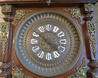 Another view.. German antique wall clock