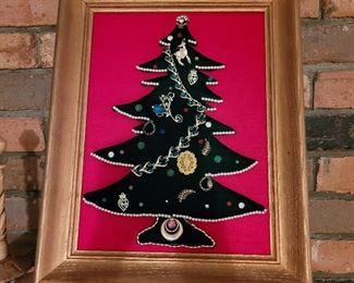 Handmade Christmas Tree Wallart