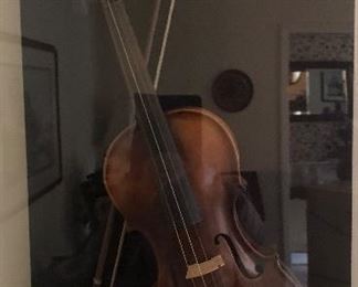 Antique Violin Incased in Plexiglass 