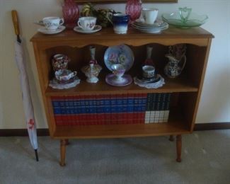 1960's bookcase, teacup collection