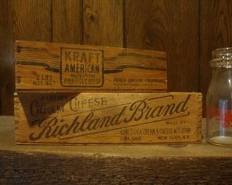 Wooden cheese boxes