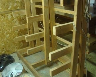Wooden lumber rack
