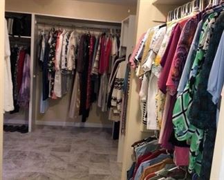 This HUGE wrap-around closet is women's boutique!
