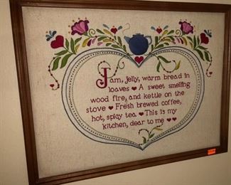 Framed needlepoint