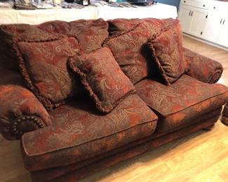 Textured velvet cover w/ nail head trim