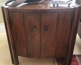 Mid century modern table with doors