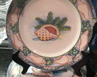 Beach theme dishes and serving pieces