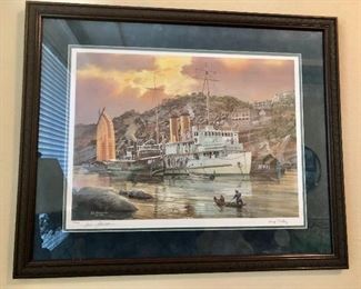 Signed and numbered riverboat picture