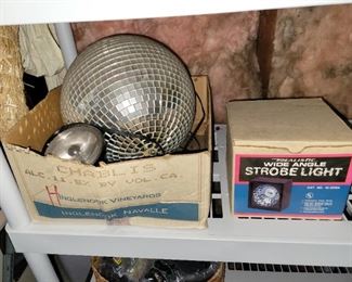Vintage Disco Ball and Strobe Light