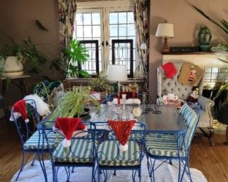 Wrought Iron Table with 6 Chairs
