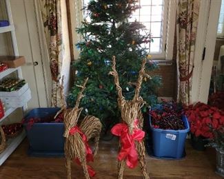Twig Reindeer and Christmas Tree